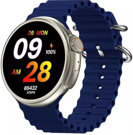 Nubi Z78 Ultra Smartwatch Bluetooth Talk Heart Rate Calories Blood Pressure Remote Camera Nfc Ai Voice Assistant Blue
