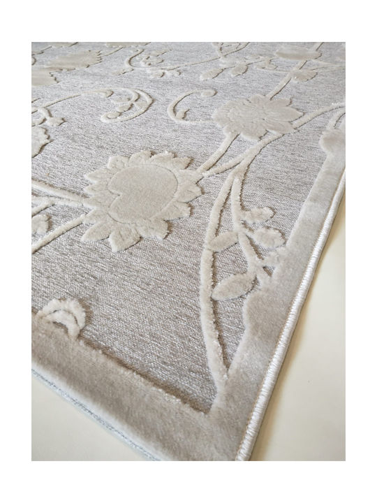 Klonaras Muse 59004 Rug Rectangular Silver Cream