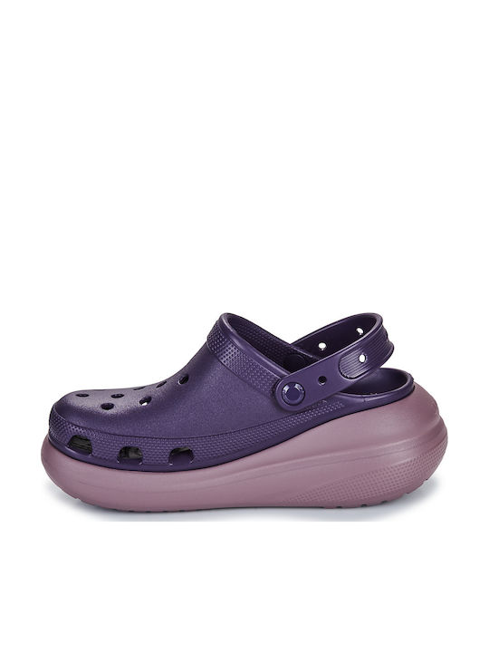 Crocs Classic Crush Γυναικεία Σαμπό Μωβ