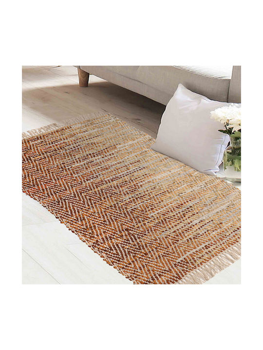 Melinen Teppich Rechteckig Synthetisch,Polyester/Cotton/Leather Beige