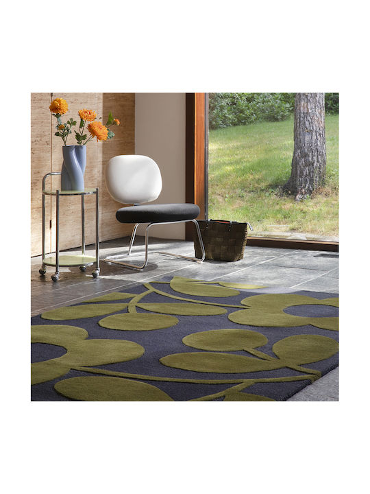 Orla Kiely Sprig Stem Rug Rectangular Marine Grey-Green