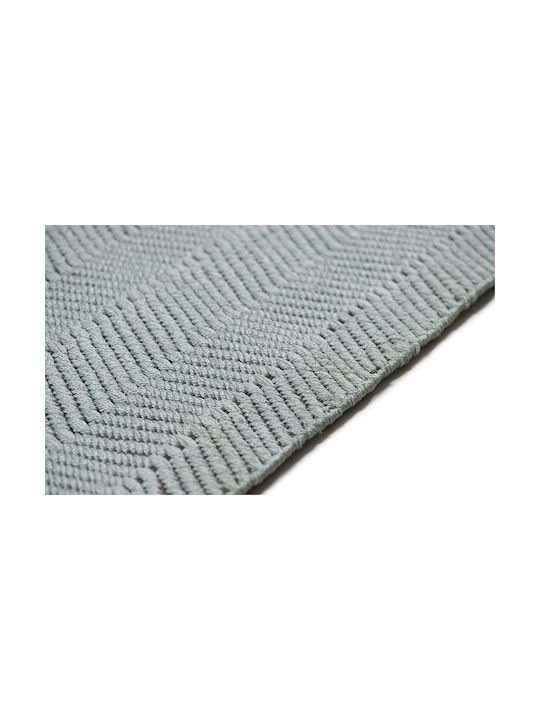 Tapicap Herringbone Handmade Rug Outdoor Rectangular Ciel