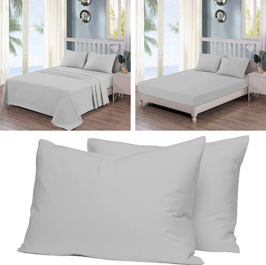 Casa Colori Super dublu 160x200+30cm cu Elastic Gri