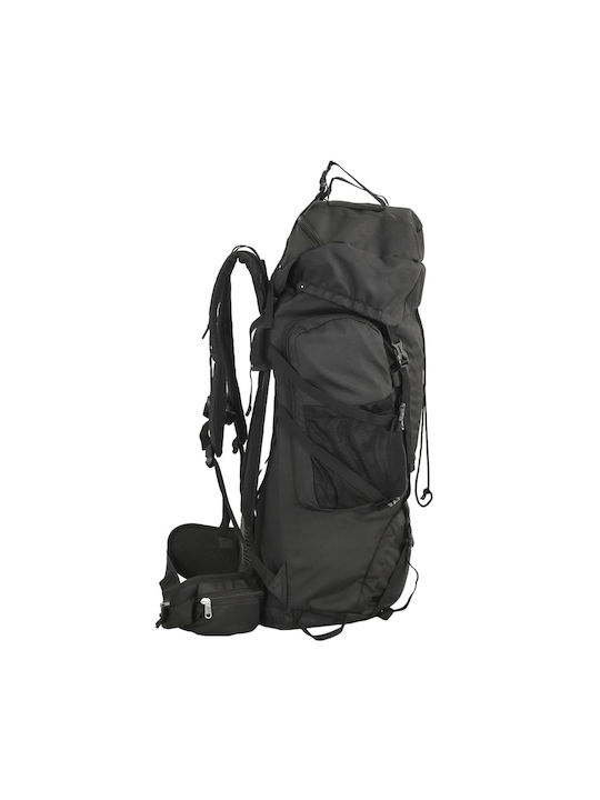 vidaXL Men's Fabric Backpack Waterproof Black 60lt