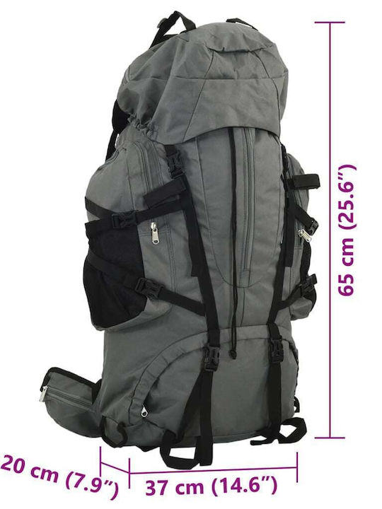 vidaXL Backpack Αδιάβροχο 60lt Γκρι