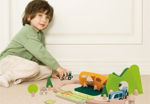 Classic World Little Train Set mit Zug aus Holz für 3+ Jahre alt+ Jahre