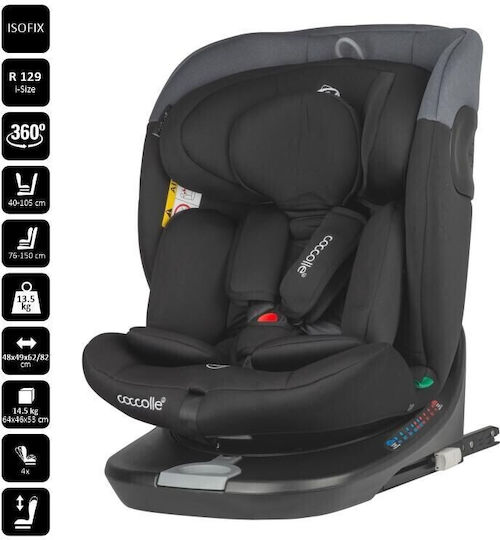 Smart Baby Coccolle Atira Καθισματάκι Αυτοκινήτου με Isofix Diamond Black 0-36 kg