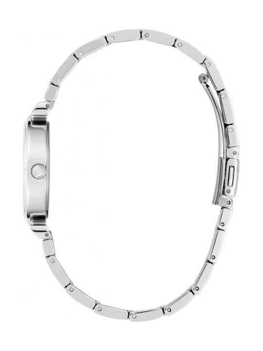 Guess Array Γυναικείο Ρολόι 28mm Μπαταρίας με Ασημί Μεταλλικό Μπρασελέ