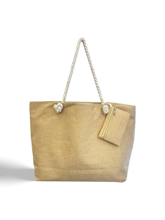 Straw Beach Bag with Wallet Black