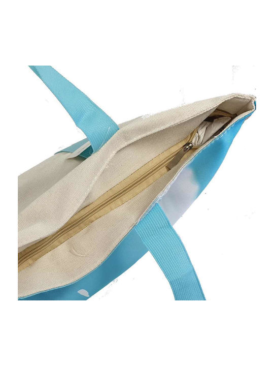 Enjoy Fabric Beach Bag Light Blue