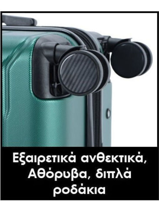 Lavor Cabin Hard Green Suitcase With 4 Wheels Height 55cm