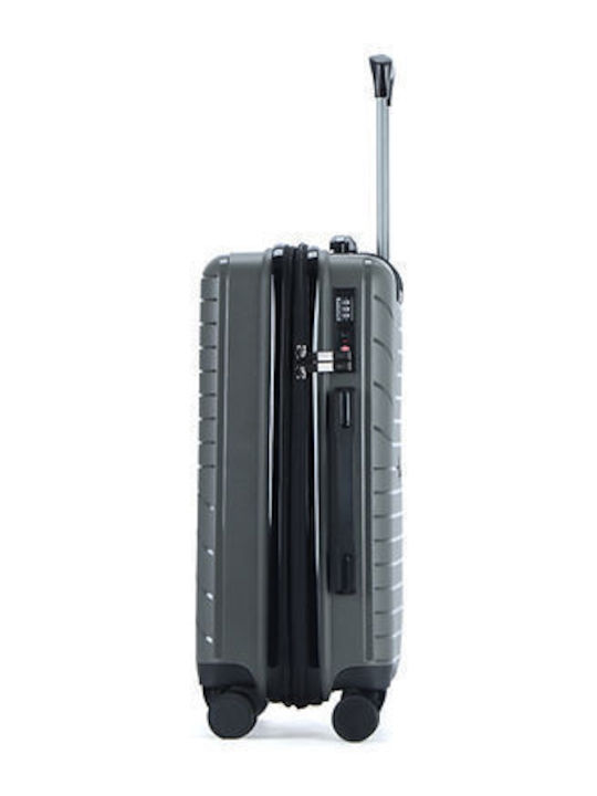 Lavor Cabin Hard Gray Suitcase with 4 Wheels Height 55cm