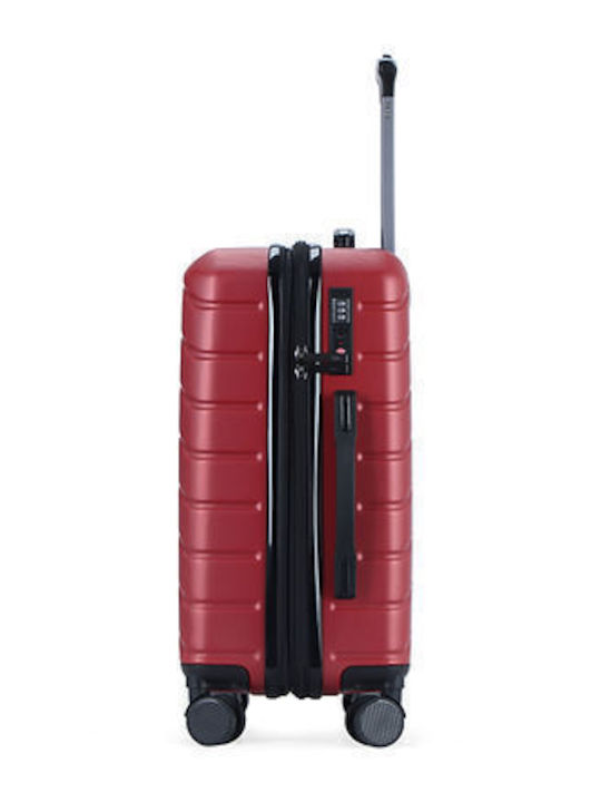 Lavor Cabin Hard Red Suitcase With 4 Wheels Height 55cm