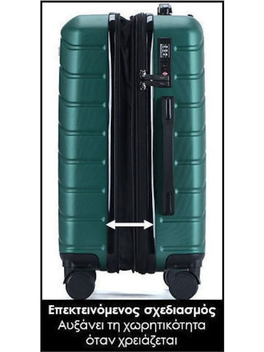 Lavor Cabin Hard Green Suitcase With 4 Wheels Height 55cm