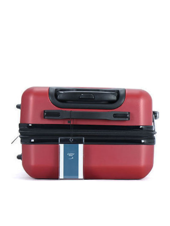 Lavor Cabin Hard Red Suitcase With 4 Wheels Height 55cm
