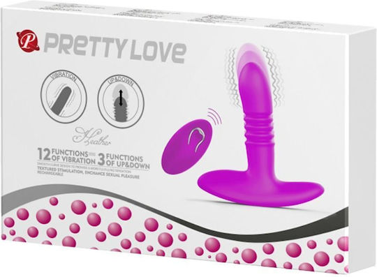 Pretty Love Heather Dop Anal cu Funcție Wireless și Vibrație Fuchsia