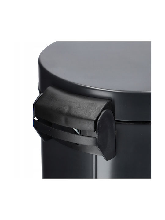 Kadax Kadax Waste Bin from Inox Steel with Pedal Black 14lt