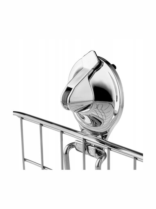 Kadax Wall Mounted Bathroom Shelf Metallic 20x12x16.5cm Silver