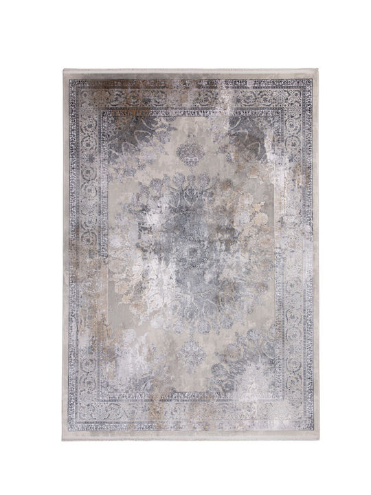 Royal Carpet Bamboo Silk 8098a Χαλί Διάδρομος Μεταξένιο L.Grey D.Beige 80x150cm