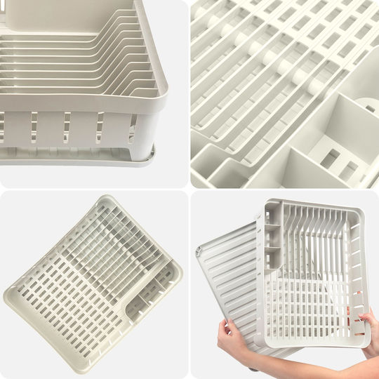 Kadax Scurgător De Chiuvetă Din Plastic Alb