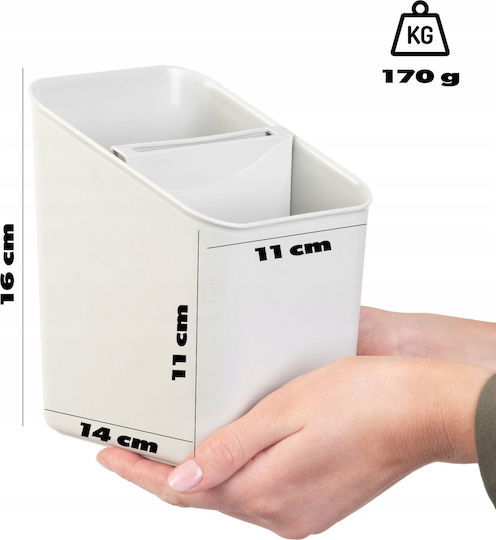 Kadax Abtropfgestell für Besteck Kunststoff Weiß 14x11x16cm