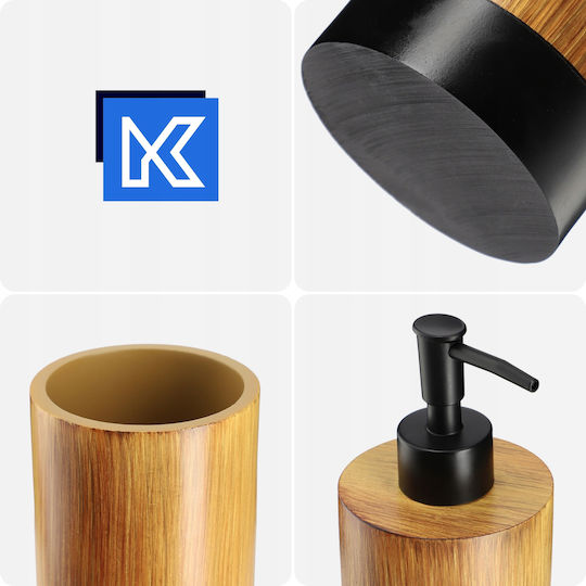 Kadax Dispenser Wooden Black 350ml