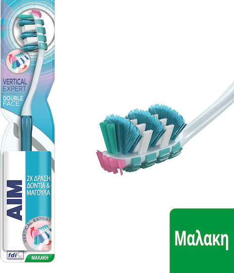 AIM Vertical Expert Periuță de dinți Soft Albastru deschis