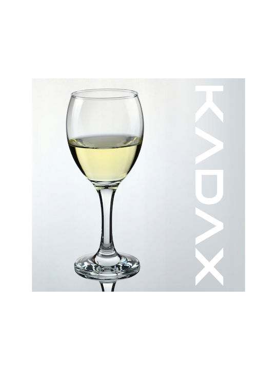 Kadax Set of Glasses for White Wine made of Glass Stemmed 245ml 6pcs