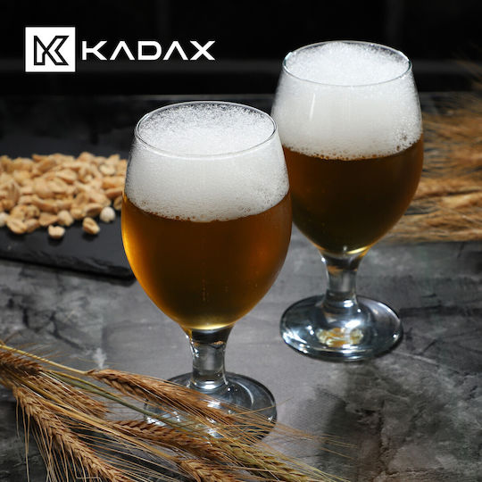 Kadax Комплект Чаши за Бира и Коктейл На Столчета Стъклени 400мл 6 Броя