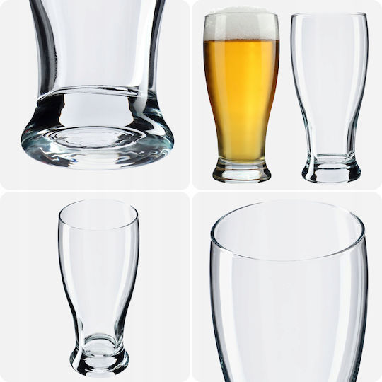 Kadax Set Gläser Bier, μπίρας aus Glas 565ml 6Stück
