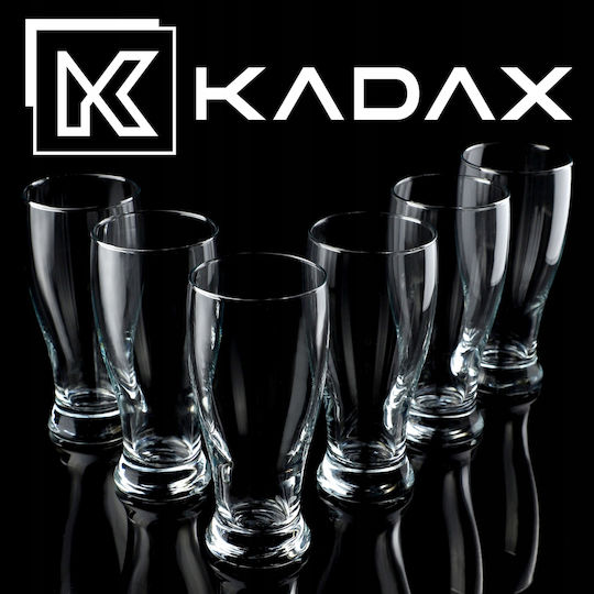 Kadax Set de pahare pentru bere din Sticlă 565ml 6buc
