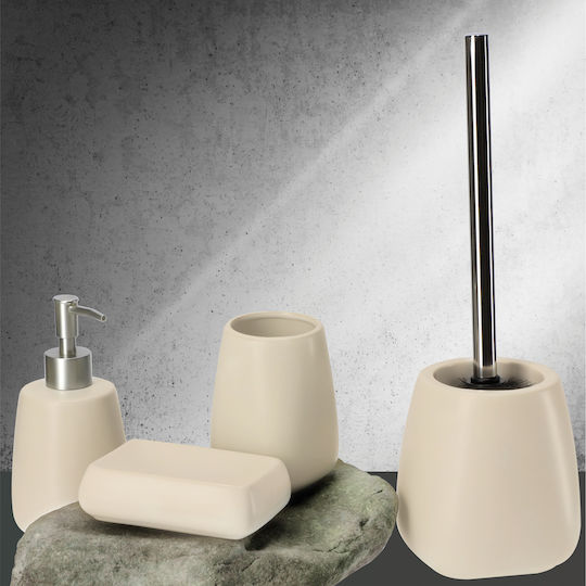 Kadax Ceramic Toilet Brush Beige