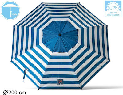 BigBuy Foldable Beach Umbrella Diameter 2m with UV Protection Multicolor UPF 50+