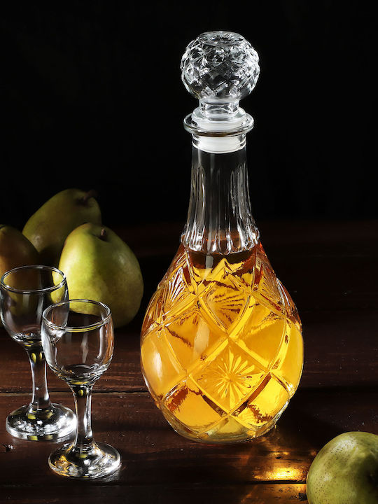 Kadax Crystal Whiskey Decanter 28cm with Stopper 800ml
