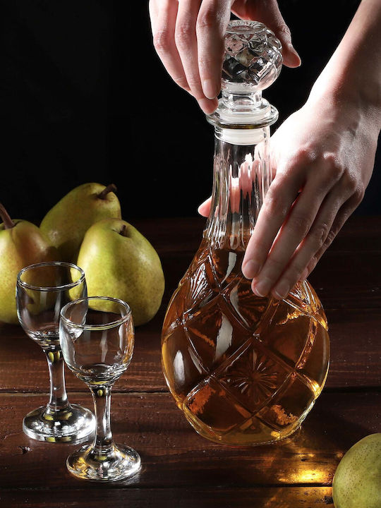 Kadax Crystal Whiskey Decanter 28cm with Stopper 800ml