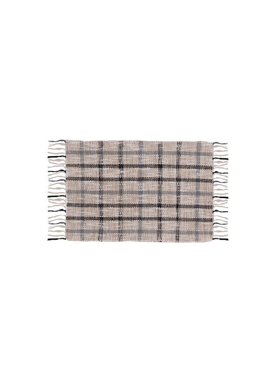 Nef-Nef Homeware Karion Antiderapant Covor Rectangular din iută cu franjuri Bej / Gri