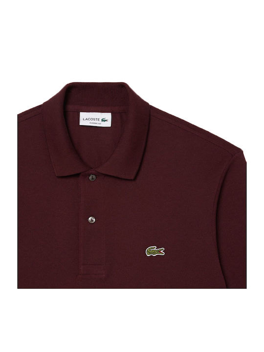 Lacoste Bluza Bărbătească cu Mânecă Lungă BORDO