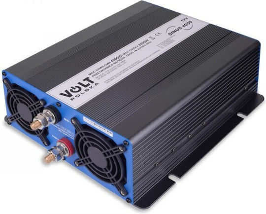 Volt Polska Inverter Αυτοκινήτου Καθαρού Ημιτόνου 4000W για Μετατροπή 12V DC σε 220V AC