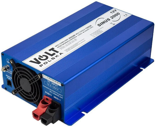 Volt Polska Inverter Αυτοκινήτου Καθαρού Ημιτόνου 1000W για Μετατροπή 12V DC σε 220V AC