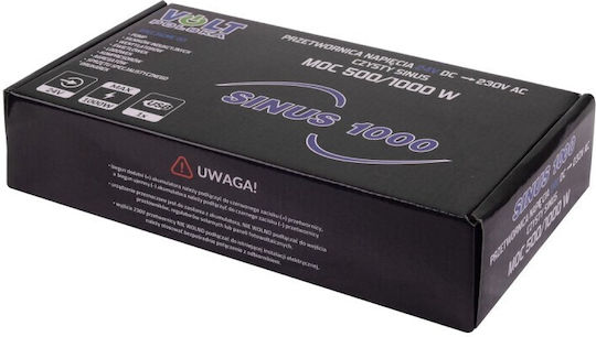 Volt Polska Car Inverter Pure Sinewave 500W to Converter 24V DC in 230V AC