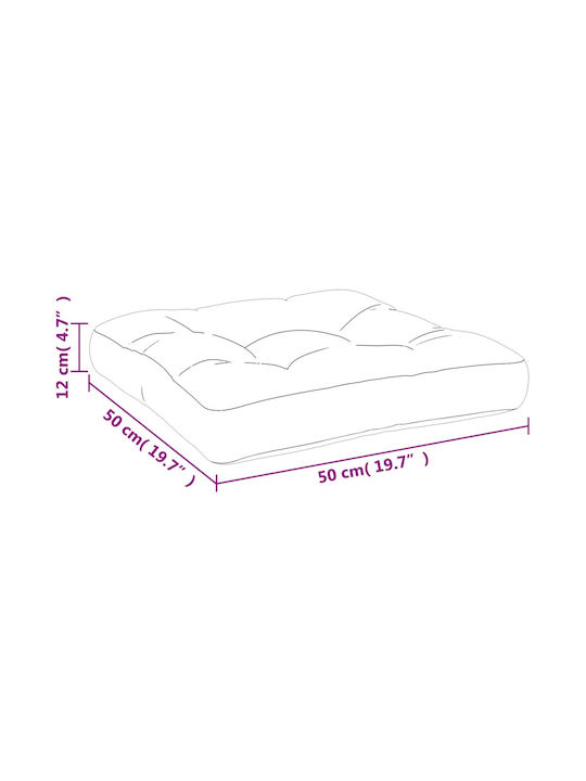 vidaXL Waterproof Bench Cushion for Palette 50x50cm Black