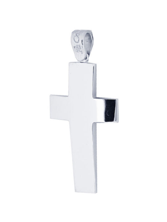 Fa Cad'oro White Gold Cross 14K Double Sided