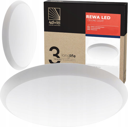 Adviti Plafonieră de Tavan Baie Albă cu LED Integrat