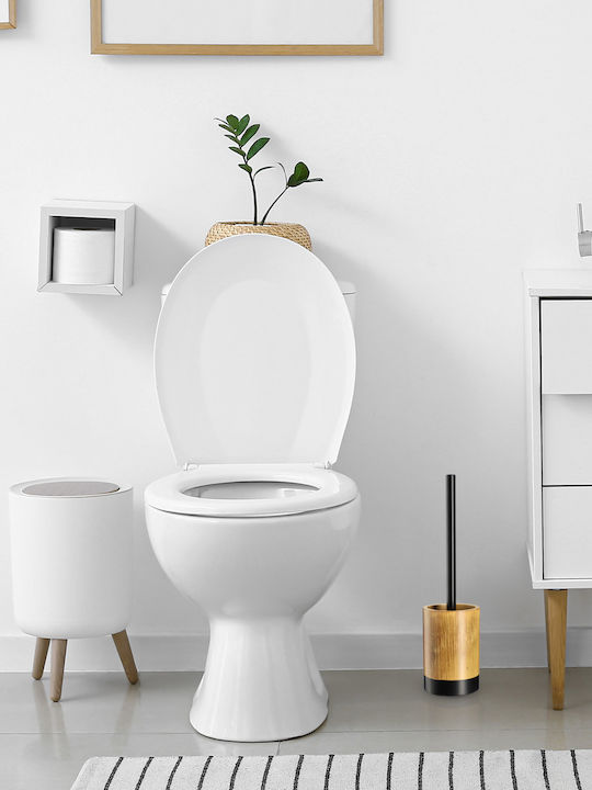 Kadax Metallisch Badezimmer Toilettenbürste Schwarz