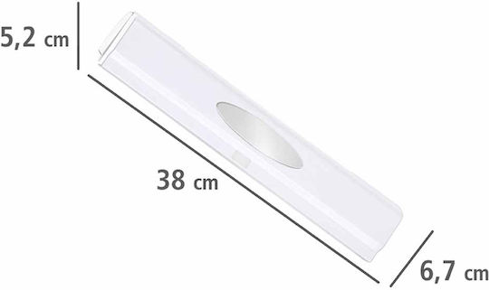 Wenko Metallic Roll Dispenser White 38x6.7x5.2cm 86674100