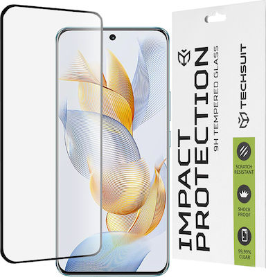 Techsuit 111D 3D Full Glue Full Face Tempered Glass Black (Honor 90) KF2314539