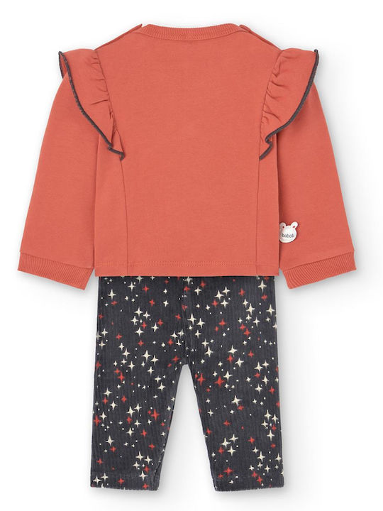 Boboli Kids Set with Leggings Winter 2pcs Orange