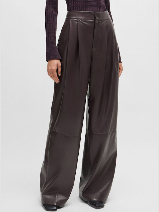 Hugo Boss Women's Fabric Trousers Brown