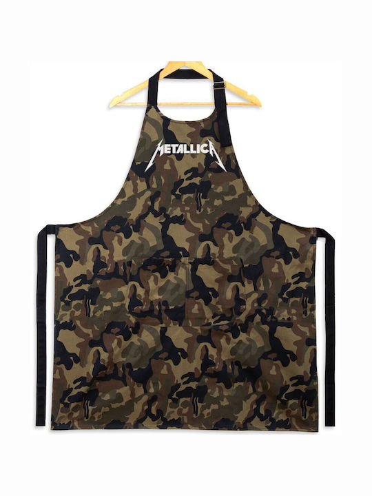 Koupakoupa Metallica Küchenschürze 31.5x20cm KP_539_apron-army 1Stück