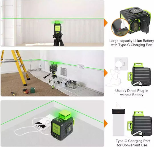 Huepar Autonivelant Liniar Nivelă Laser Fascicul Verde 3.7V